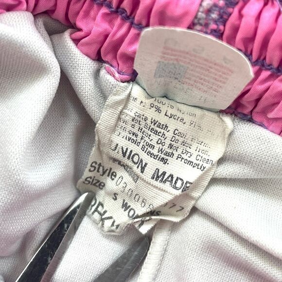 Retro Trek Wear USA Union Made Athletic Lined Shorts size Small in Pink & Black - Picture 11 of 15
